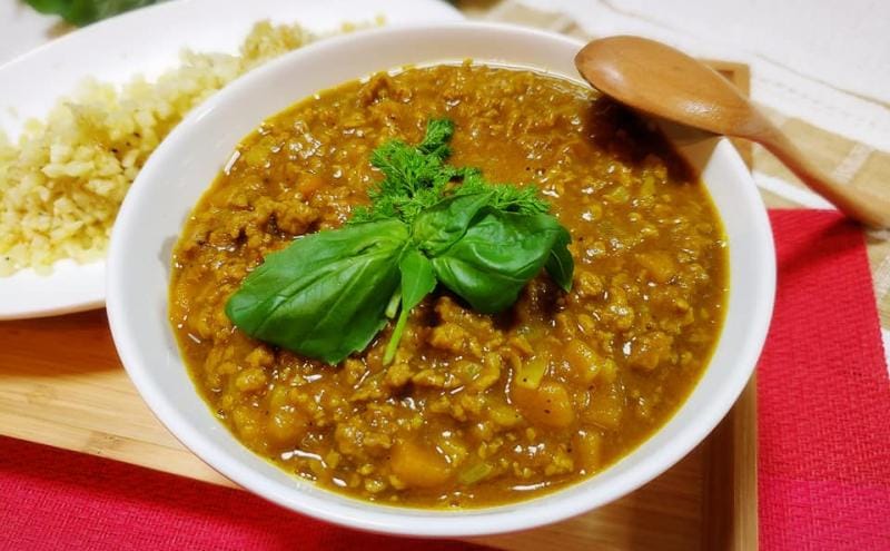 ラム肉のドライカレー