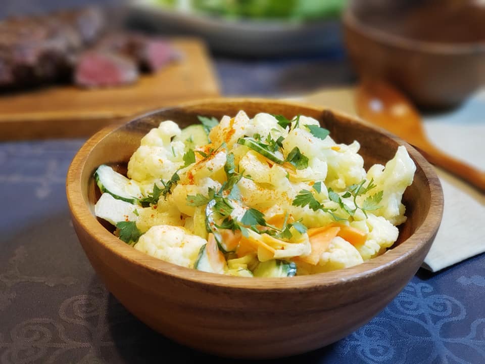 Cauliflower "Potato" Salad ~ A geefee Recipe ~
